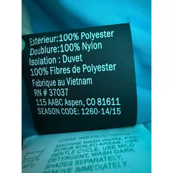 Obermeyer Womens Blue Down Insulated Ski Jacket Hooded Winter Coat Size 6 - Picture 8 of 17